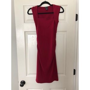Form fitting square neck dress